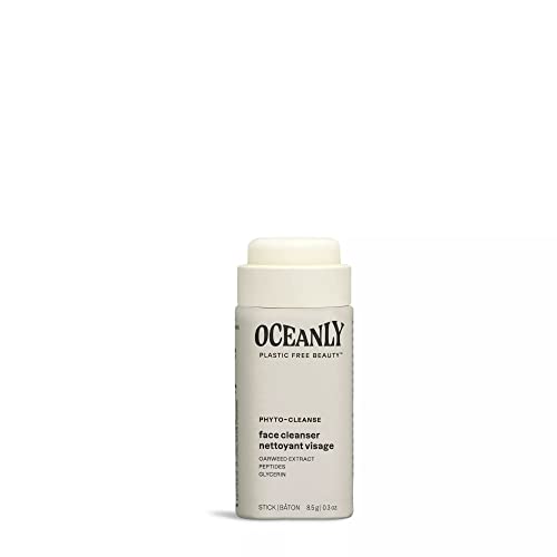 ATTITUDE Oceanly Face Cleanser Stick - EWG Verified, Plastic-Free, Plant & Mineral-Based, Vegan & Cruelty-Free, Unscented, 1 oz