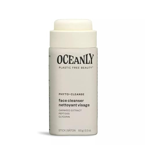 ATTITUDE Oceanly Face Cleanser Stick - EWG Verified, Plastic-Free, Plant & Mineral-Based, Vegan & Cruelty-Free, Unscented, 1 oz