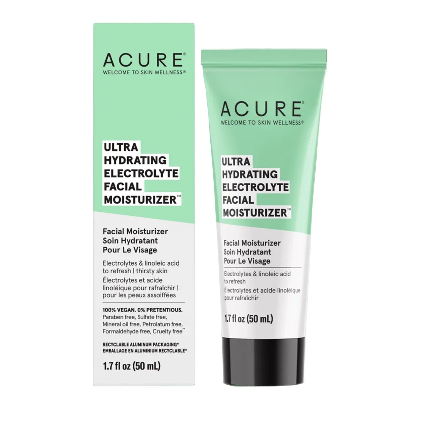 Acure Ultra Hydrating Plant Ceramide Facial Lotion - Morning Face Moisturizer for Deep Hydration, Skin Tone Balance - Made & Extract from Plant Ceramide, Niacinamide & Rice Bran Oil, 1.7 fl oz