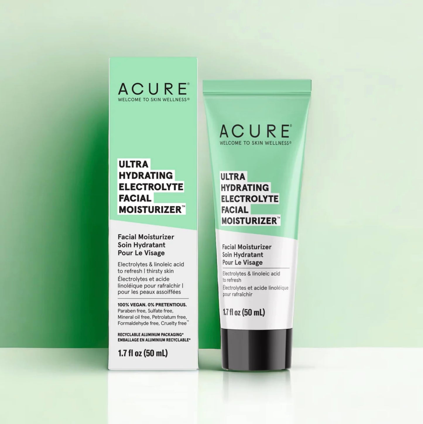Acure Ultra Hydrating Plant Ceramide Facial Lotion - Morning Face Moisturizer for Deep Hydration, Skin Tone Balance - Made & Extract from Plant Ceramide, Niacinamide & Rice Bran Oil, 1.7 fl oz