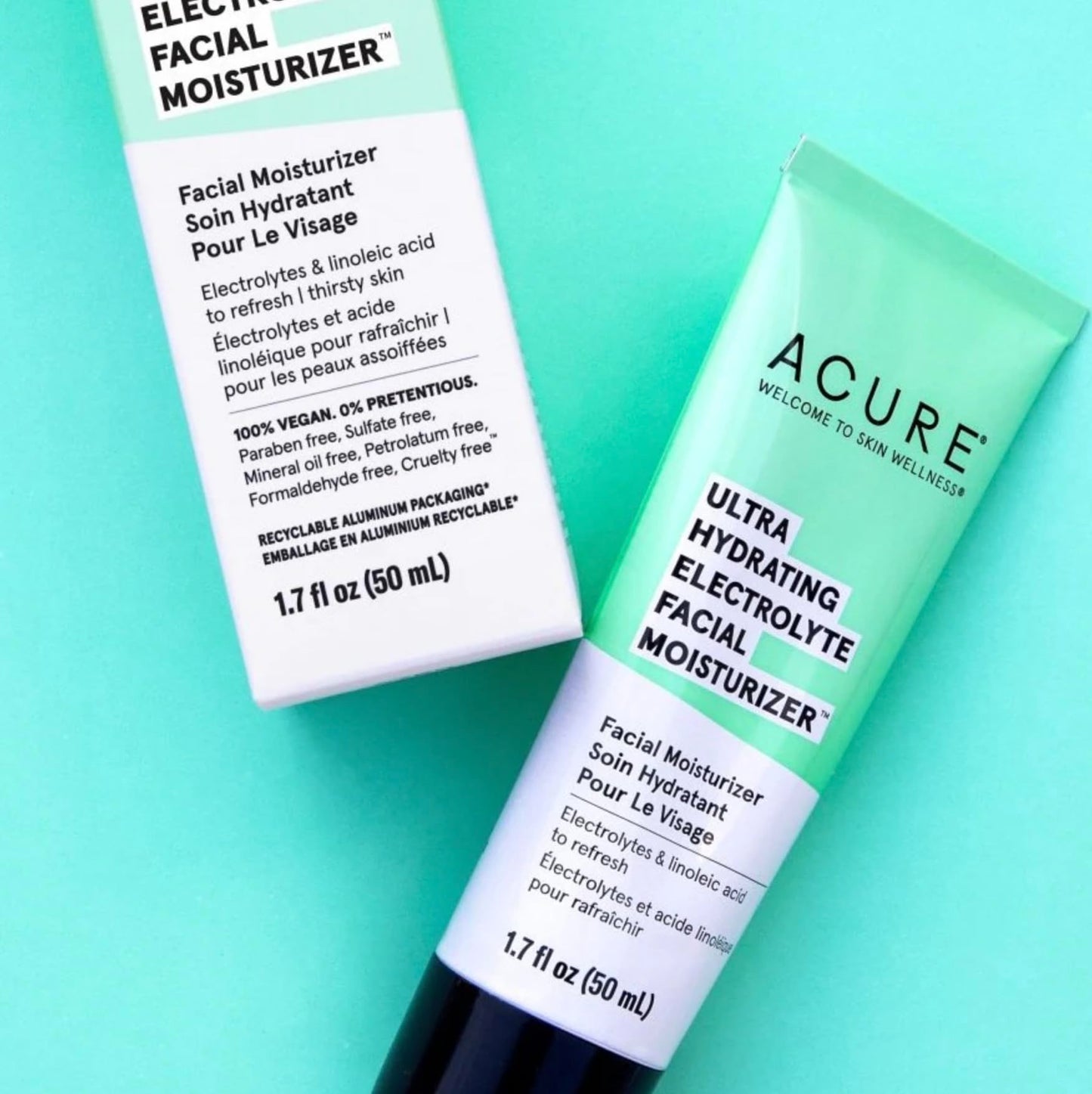 Acure Ultra Hydrating Plant Ceramide Facial Lotion - Morning Face Moisturizer for Deep Hydration, Skin Tone Balance - Made & Extract from Plant Ceramide, Niacinamide & Rice Bran Oil, 1.7 fl oz