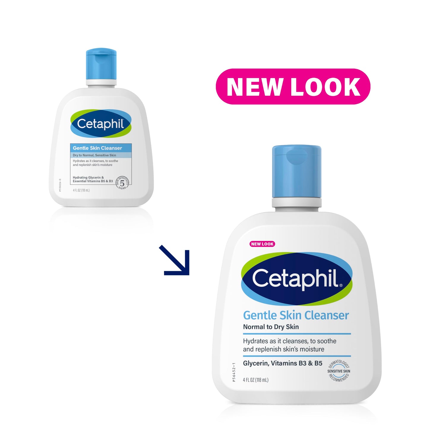 CETAPHIL Hydrating Gentle Skin Cleanser for Dry to Normal Sensitive Skin - Fragrance-Free, Soap-Free, Non-Foaming, 16 oz (2 Pack)