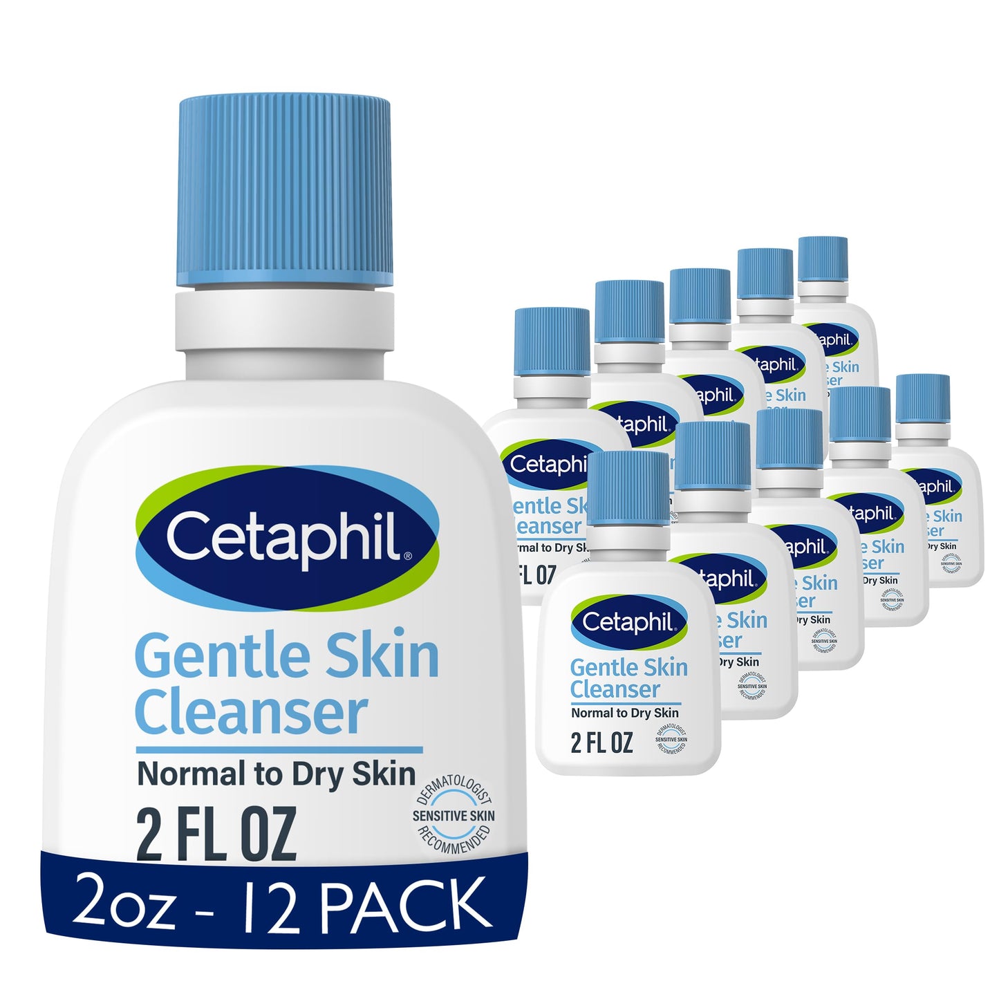 CETAPHIL Hydrating Gentle Skin Cleanser for Dry to Normal Sensitive Skin - Fragrance-Free, Soap-Free, Non-Foaming, 16 oz (2 Pack)