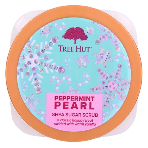 Tree Hut Pumpkin Pop Shea Sugar Scrub | Exfoliating Scrub Removes Dull, Dry Skin for a Hydrated Glow | Limited Edition Fall | Vegan, Free of Parabens, Formaldehyde Donors, & Sulfates | 18 fl oz.