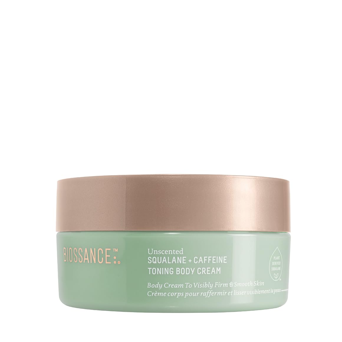 Biossance Squalane + Caffeine Toning Body Cream. Nourishing Unscented Body Cream with Caffeine and Niacinamide to Visibly Firm, Tone and Restore Elasticity (6.7 ounces)