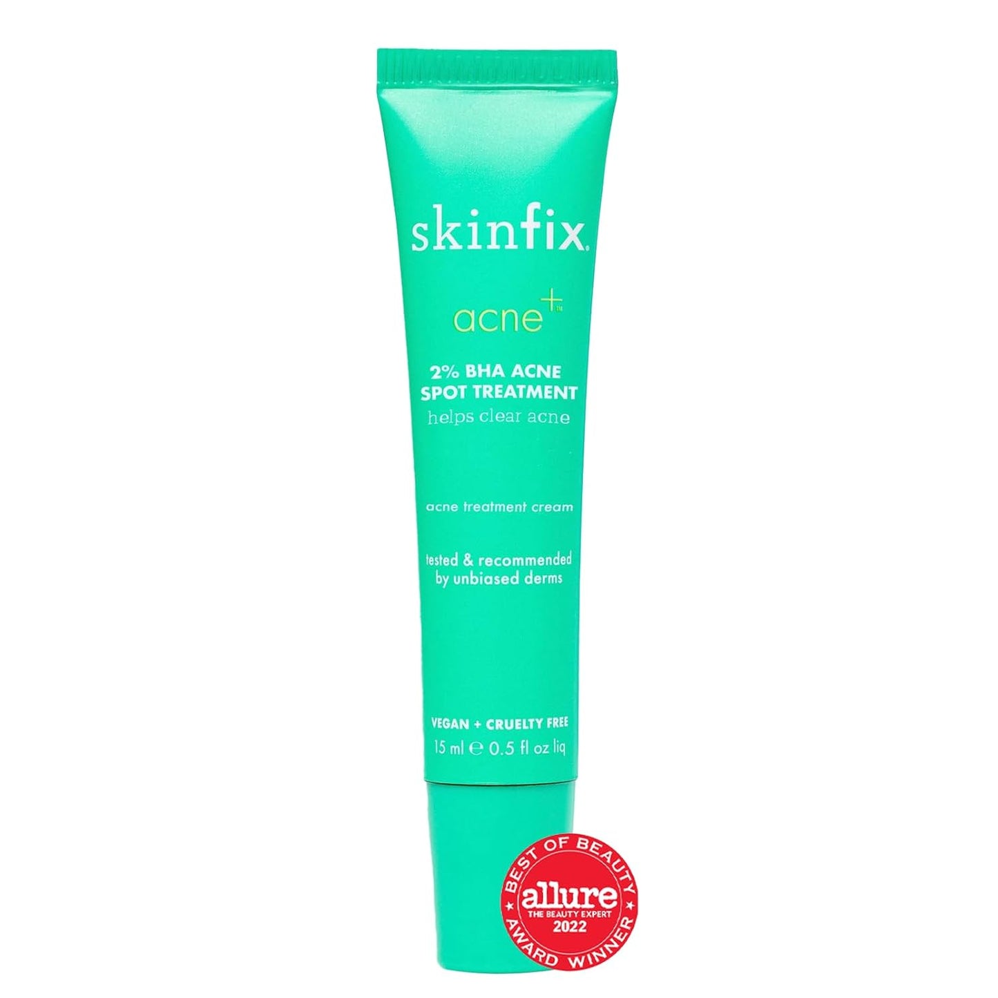 Skinfix Acne+ Gentle 2% Active Acne Spot Facial Treatment: Clinical-Strength, Acne Treatment that Nourishes & Reduces Blemish Size and Redness, Discourages New Acne Growth, 0.5 oz