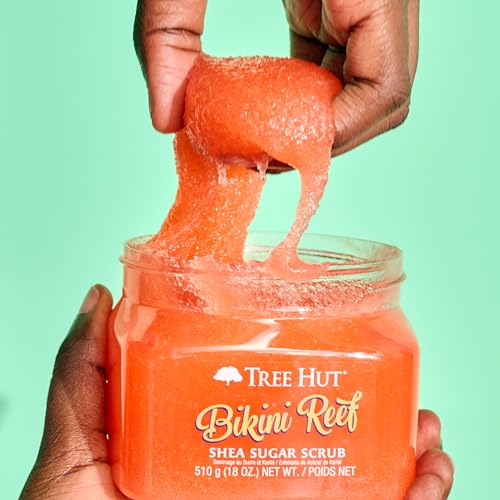 Tree Hut Pumpkin Pop Shea Sugar Scrub | Exfoliating Scrub Removes Dull, Dry Skin for a Hydrated Glow | Limited Edition Fall | Vegan, Free of Parabens, Formaldehyde Donors, & Sulfates | 18 fl oz.