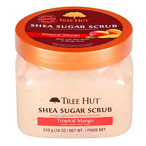 Tree Hut Pumpkin Pop Shea Sugar Scrub | Exfoliating Scrub Removes Dull, Dry Skin for a Hydrated Glow | Limited Edition Fall | Vegan, Free of Parabens, Formaldehyde Donors, & Sulfates | 18 fl oz.