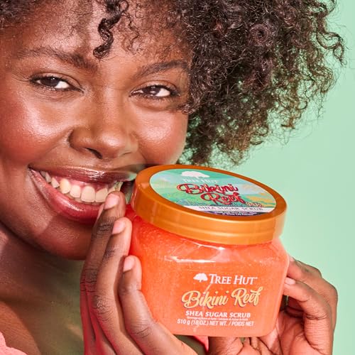 Tree Hut Pumpkin Pop Shea Sugar Scrub | Exfoliating Scrub Removes Dull, Dry Skin for a Hydrated Glow | Limited Edition Fall | Vegan, Free of Parabens, Formaldehyde Donors, & Sulfates | 18 fl oz.