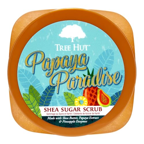 Tree Hut Pumpkin Pop Shea Sugar Scrub | Exfoliating Scrub Removes Dull, Dry Skin for a Hydrated Glow | Limited Edition Fall | Vegan, Free of Parabens, Formaldehyde Donors, & Sulfates | 18 fl oz.