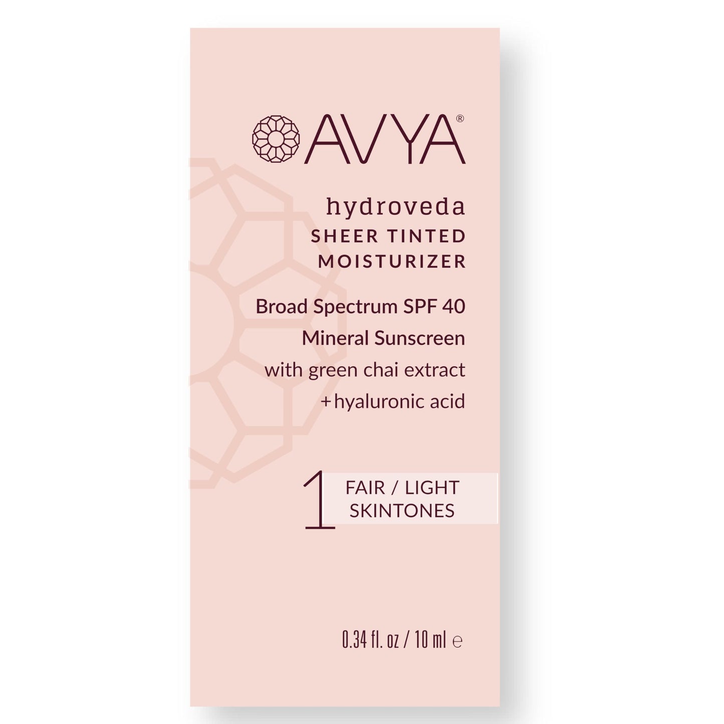 AVYA SPF 40 Sheer Tinted Moisturizer with Hyaluronic Acid & Green Chai – Advanced Ayurvedic Skincare Treatment for Balanced and Brighter Skin/Medium Skintones Shade #2 (1.7oz/50ml)