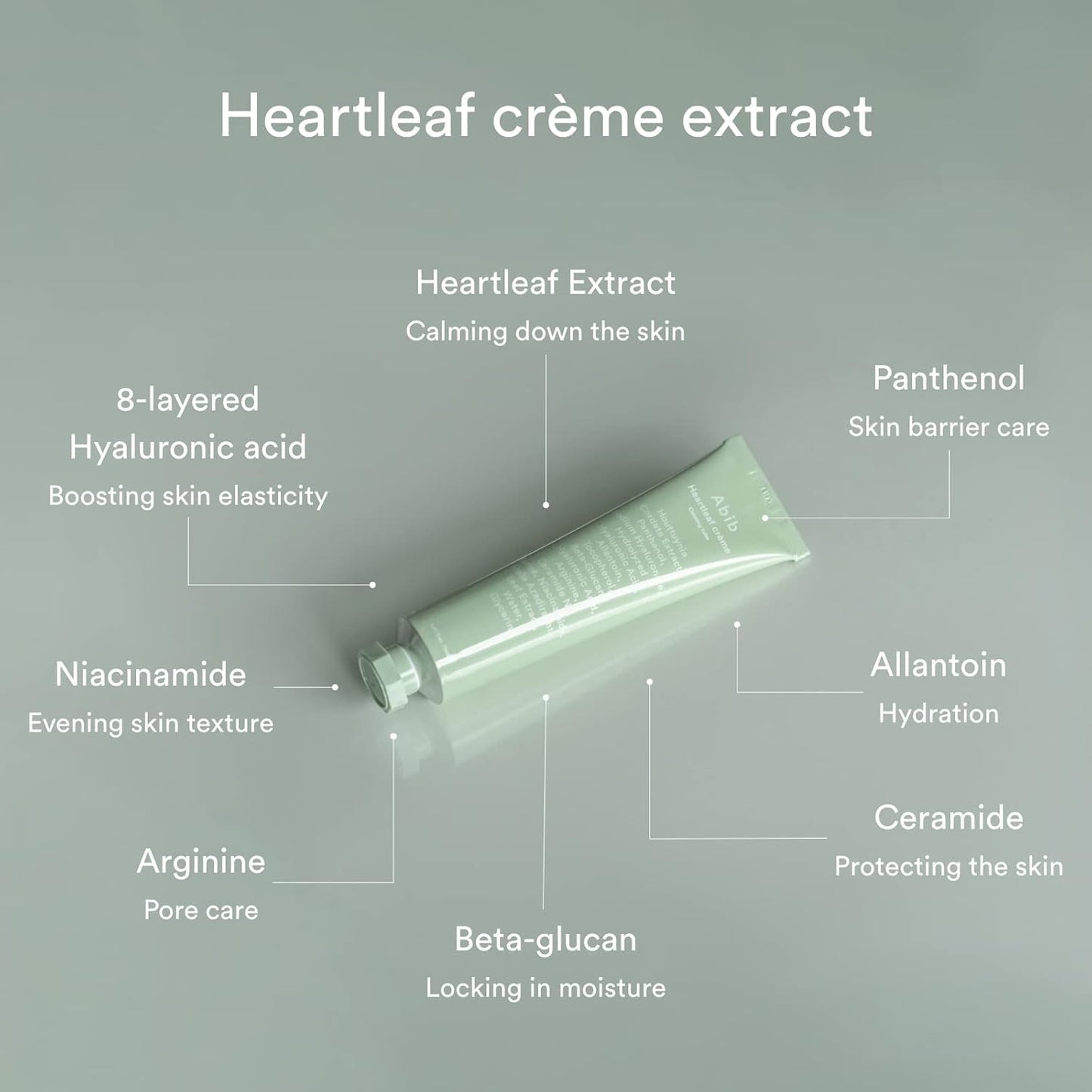 Abib Heartleaf Creme Calming Tube 2.54 Fl Oz I Soothing Moisturizer for Dryness