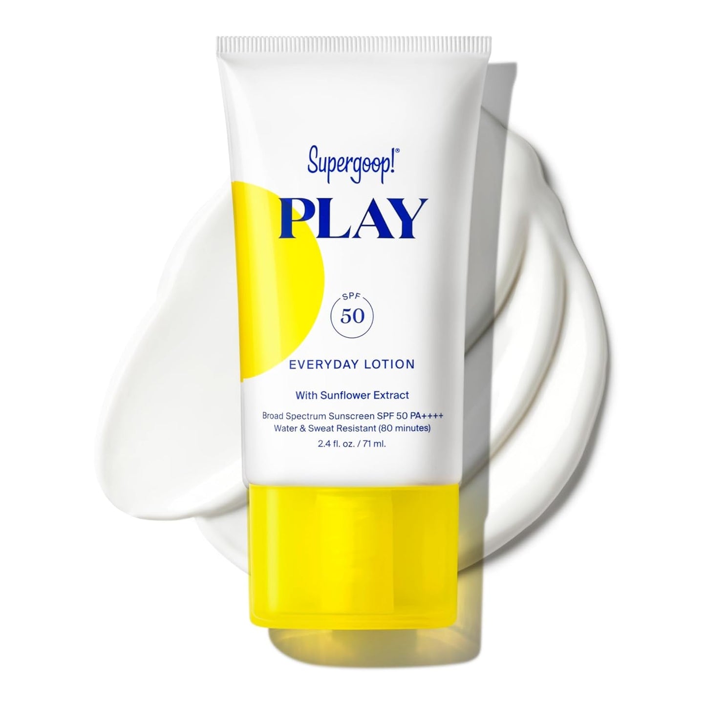 Supergoop! PLAY Everyday Lotion SPF 50 (2.4 fl oz) - Broad Spectrum Body & Face Sunscreen for Sensitive Skin - Great for Active Days - Fast Absorbing, Water & Sweat Resistant