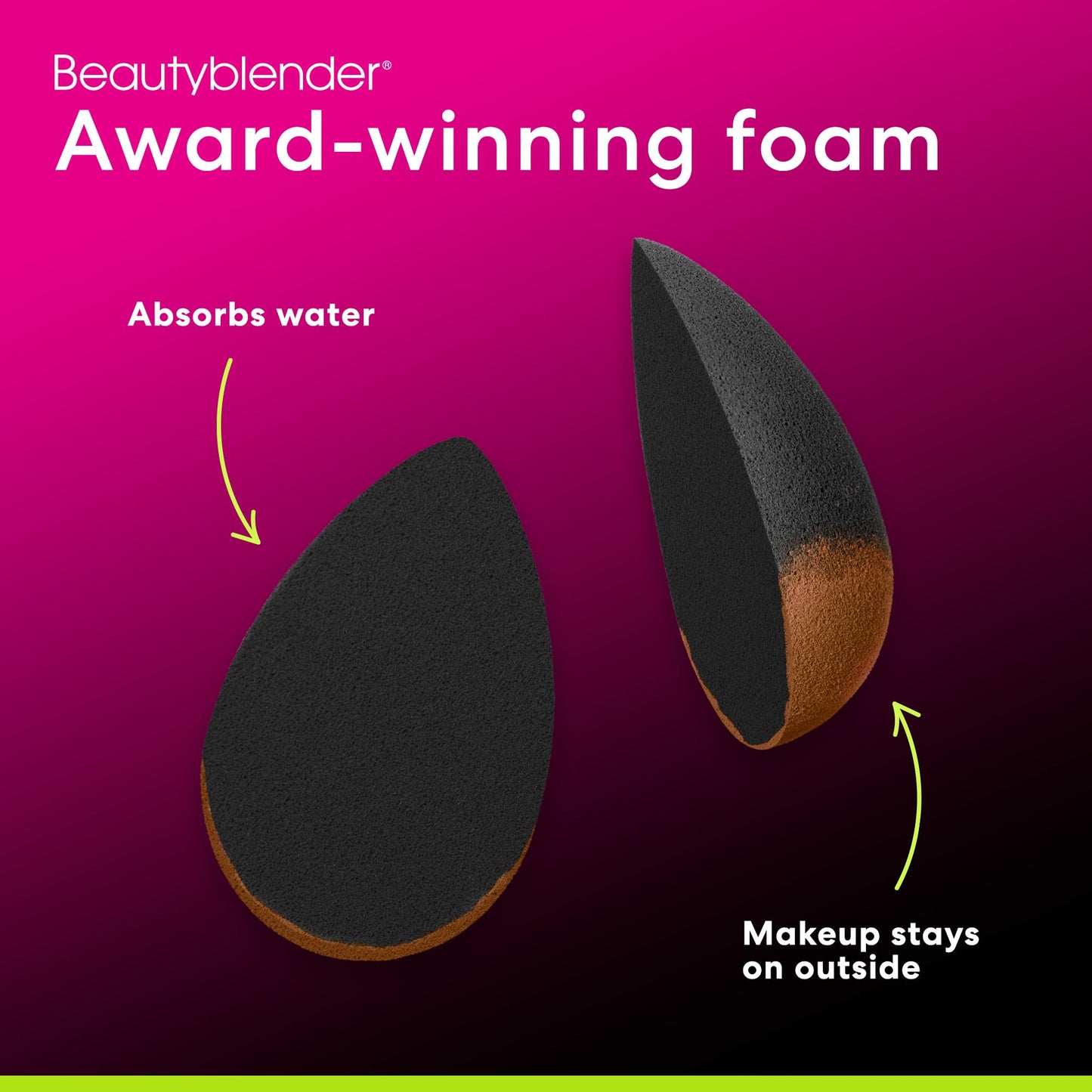 Beautyblender® | Micro Mini Pro Black Beauty Blender Makeup Sponges, Super-Soft Foam Easily Blends Concealers & Highlighters, Made in USA, Reusable, Washable, Streak Free Application, 2 Pack