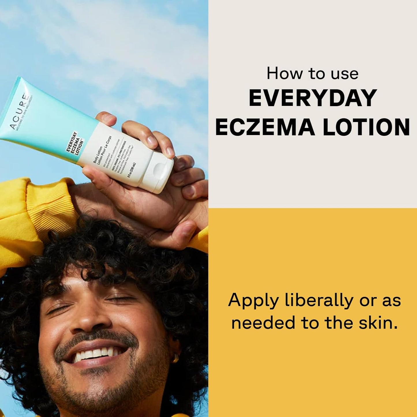 Acure Everyday Eczema Lotion - Daily Skin Protectant with 2% Colloidal Oatmeal for Sensitive, Easily Irritated Skin & Cocoa Butter for Moisturizing Dry Chapped Skin - 100% Vegan - Unscented, 8 Fl Oz