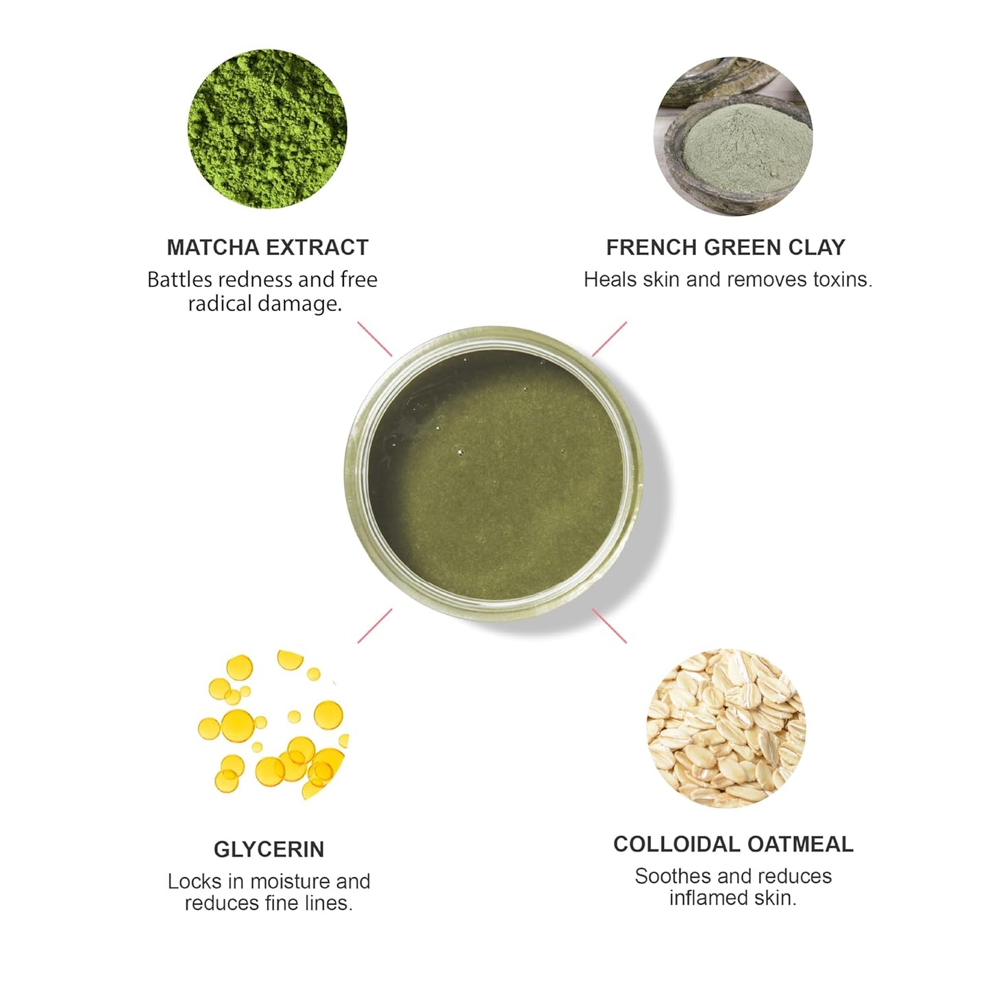 100% PURE Matcha Oat Face Scrub Facial for Glowy Radiant Skin Exfoliator & Pore Minimizer Natural Skincare for Women & Men, Vegan - 3 oz