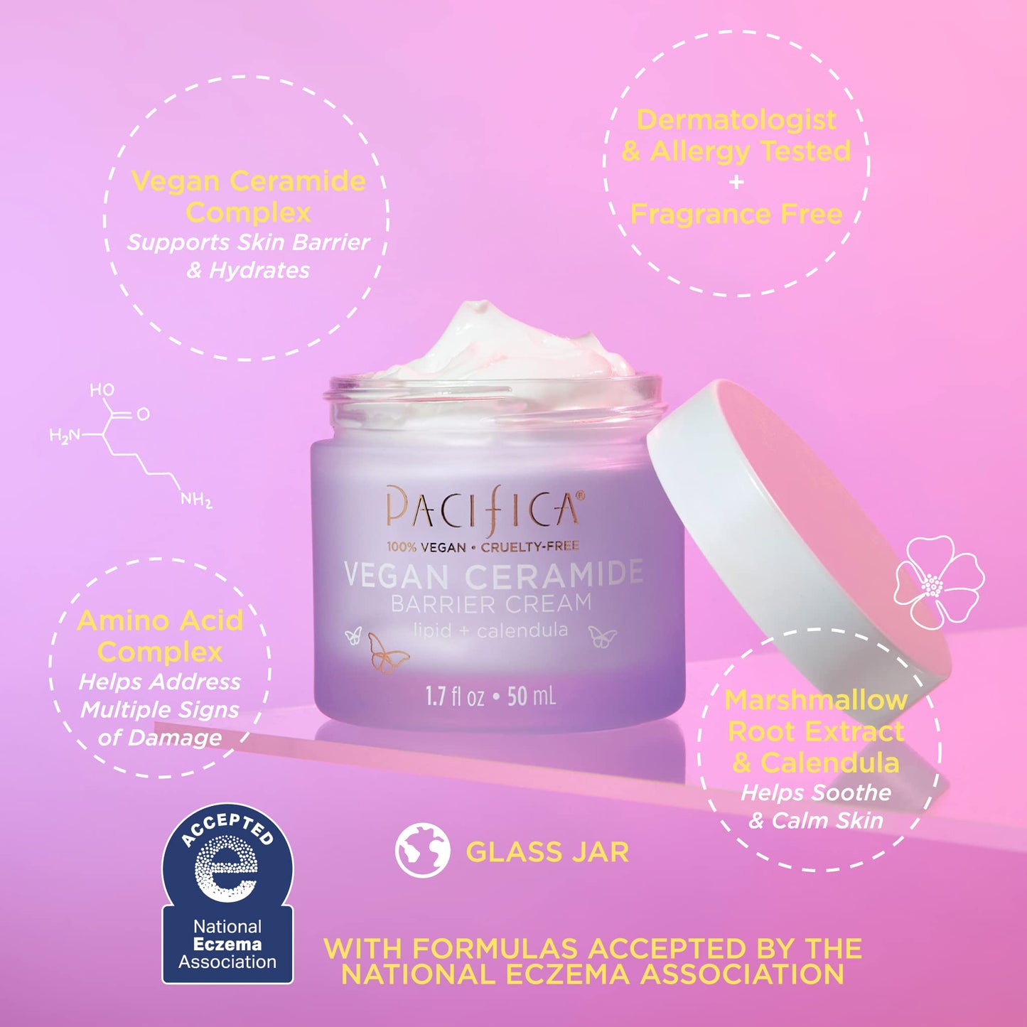 Pacifica Beauty Vegan Ceramide Barrier Cream - Top Choice for Eczema Facial Treatment