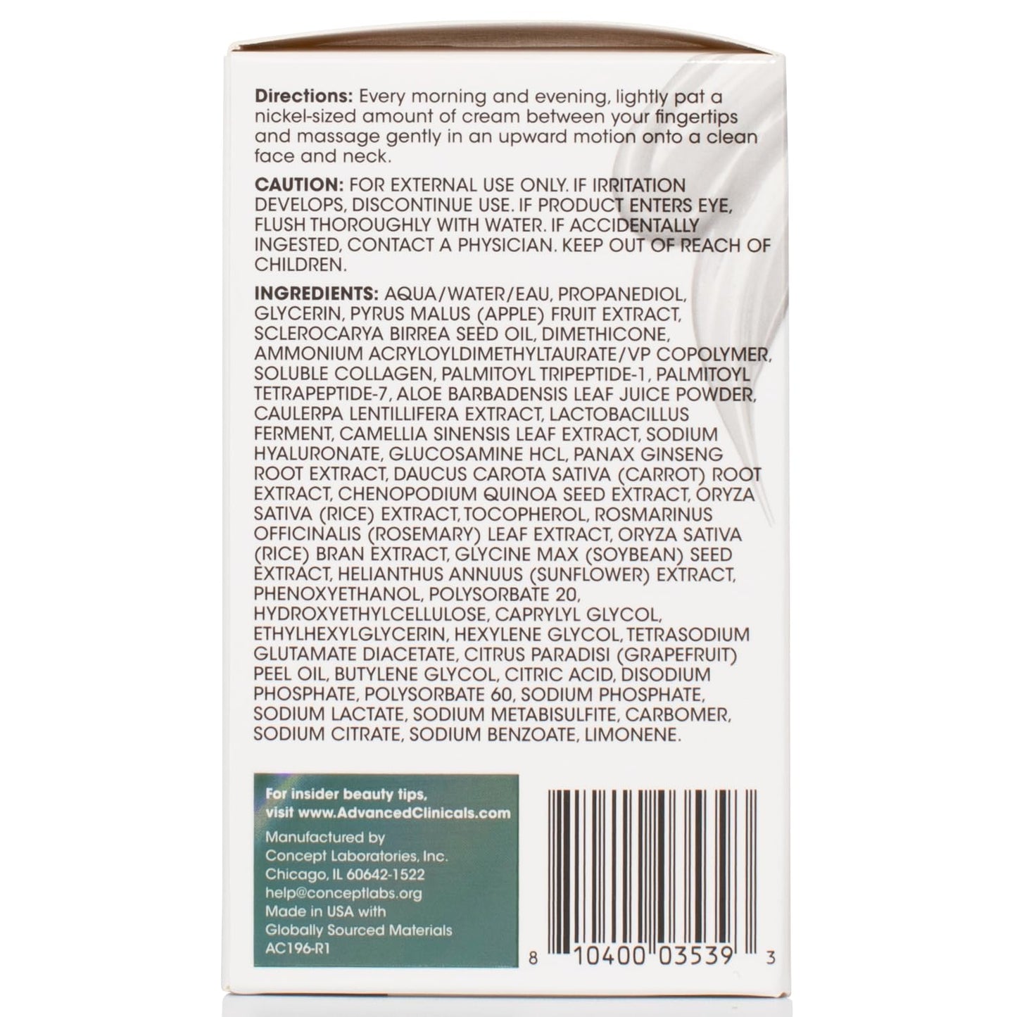 Advanced Clinicals Vitamin C Face Cream Moisturizer Skin Care Facial Lotion, Potent Vitamin C Gel Cream For Face Targets Dry Skin, Age Spots, Wrinkles, Hyperpigmentation, & Sun Damaged Skin, 2 Fl Oz