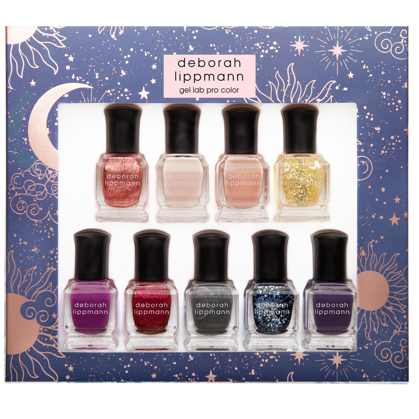 Deborah Lippmann Nail Polish, Gel Lab Pro Set | Treatment Enriched for Nail Health, Wear and Shine | No Lamps or Tools | We Are All Made Of Stars, 9 Bottles