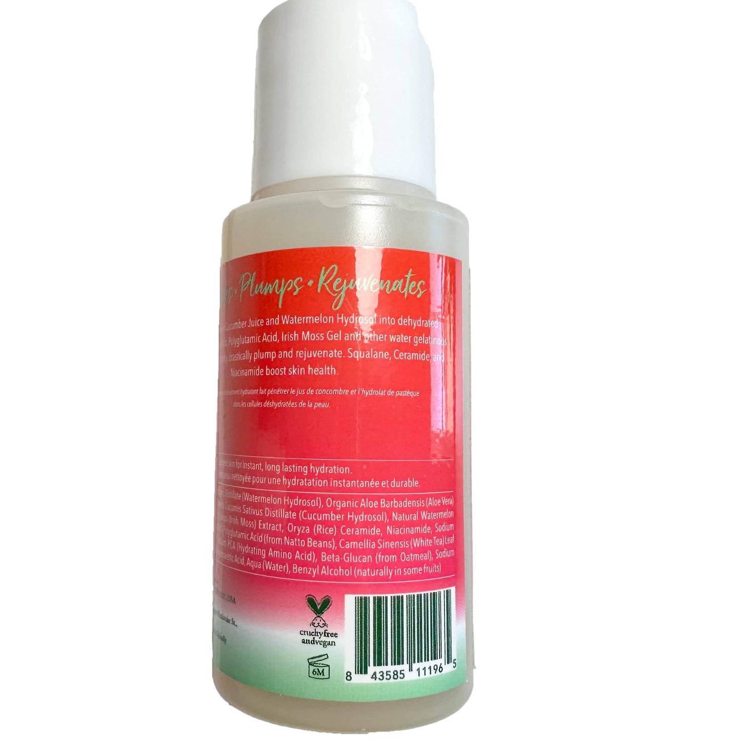 100% PURE Watermelon Cucumber Water Locking Serum for Face Moisturizing Glow Skin Care - Hyaluronic Acid Boost to Replenish Hydrate & Plump Dry Thirsty Skin, Vegan - 1.7 fl oz