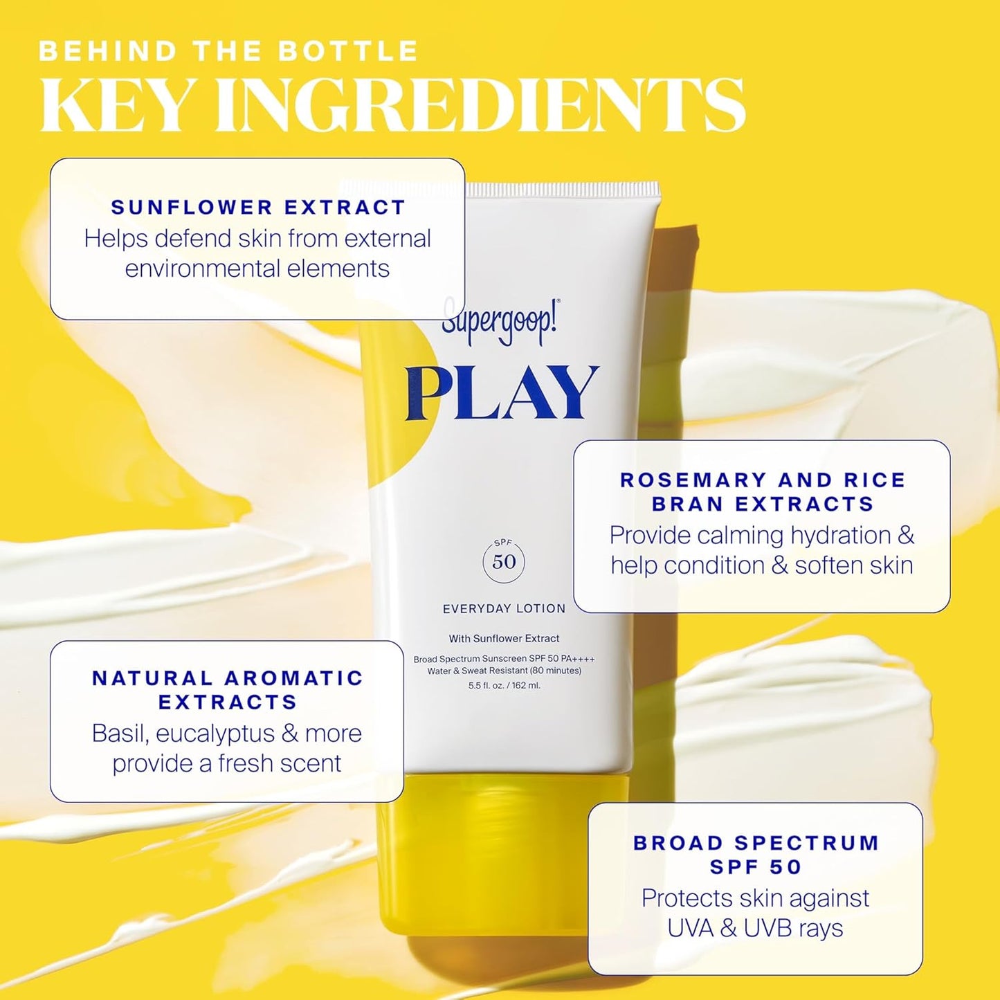 Supergoop! PLAY Everyday Lotion SPF 50 (2.4 fl oz) - Broad Spectrum Body & Face Sunscreen for Sensitive Skin - Great for Active Days - Fast Absorbing, Water & Sweat Resistant