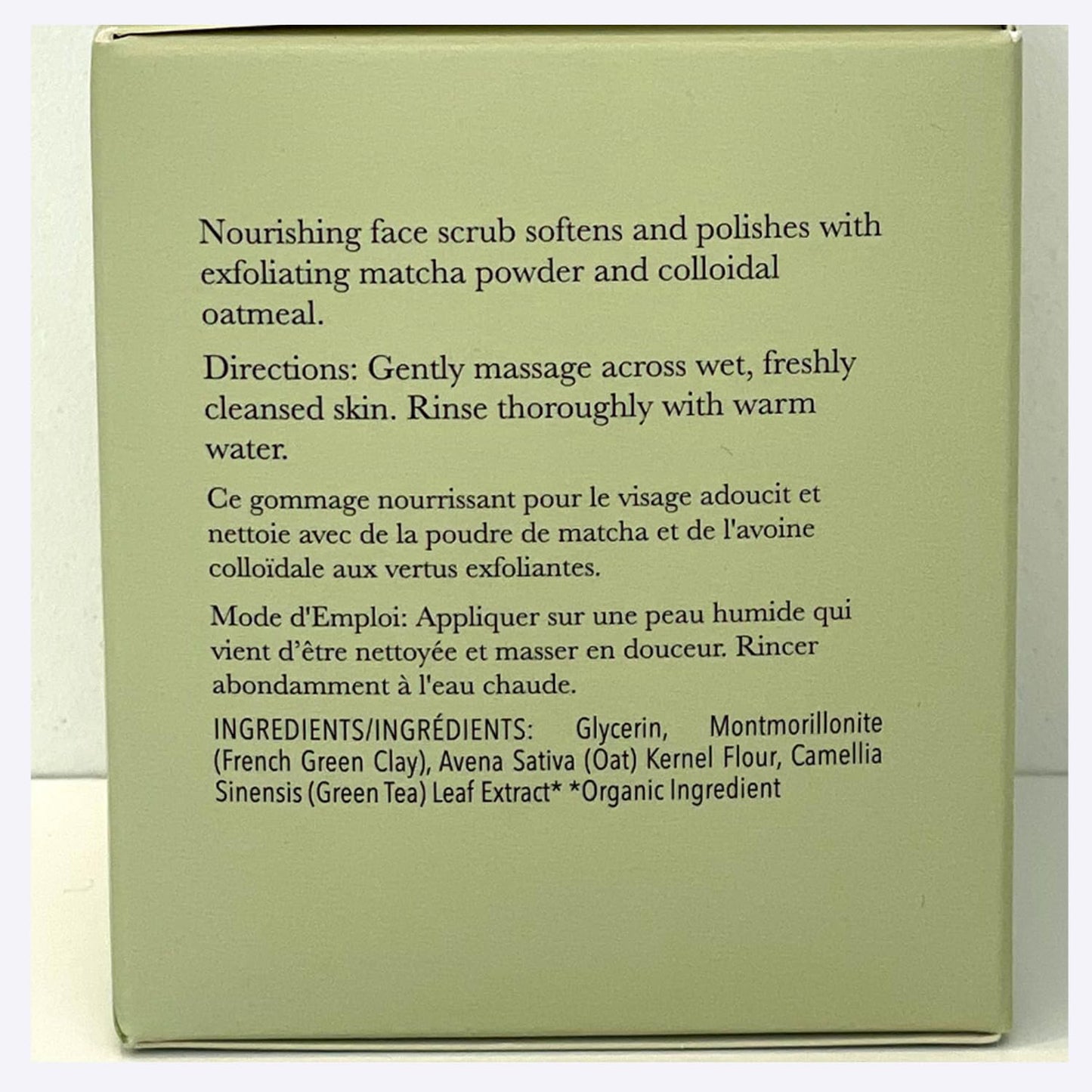 100% PURE Matcha Oat Face Scrub Facial for Glowy Radiant Skin Exfoliator & Pore Minimizer Natural Skincare for Women & Men, Vegan - 3 oz