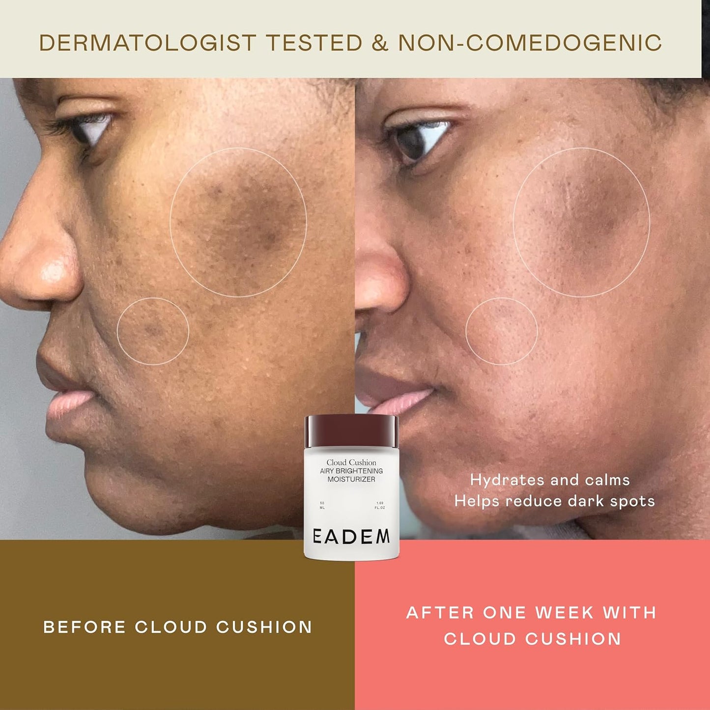 EADEM Face Moisturizer Cream, Ultra Repair Cream, Skin Barrier Repair, Hydrating Moisturizer with Peptides & Ceramides, 1.69 oz, Cloud Cushion