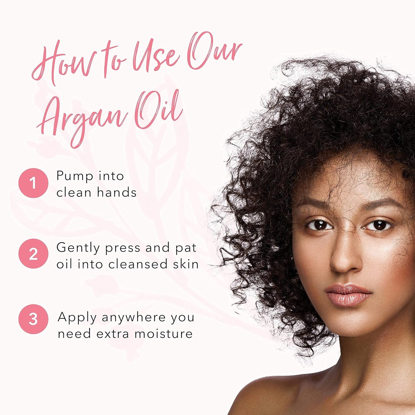 100% PURE Argan Oil, Cold-Pressed, Natural Moisturizer for Skin, Hair & Nails, Facial Serum, Hair Detangler, Cuticle Oil, Makeup Remover - 1.52 Fl Oz